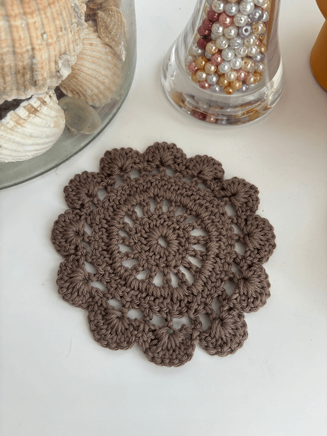 Lot de 4 dessous de verre en crochet