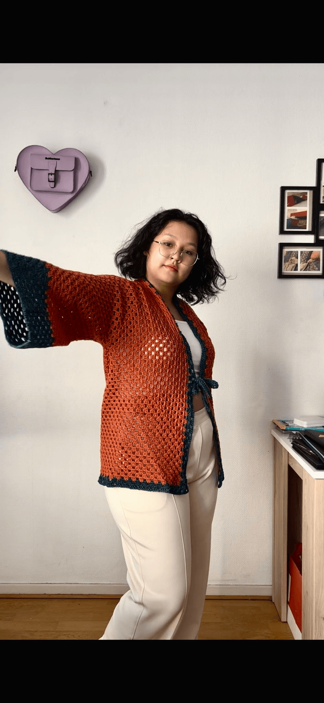 Kimono "Inspiration Citrouille" - Pièce Unique - Taille unique