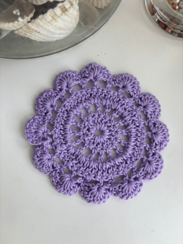 Lot de 4 dessous de verre en crochet