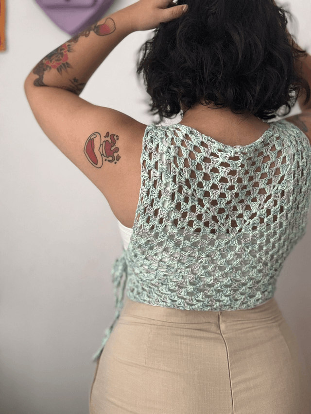 Top "Reflet d'eau" - Pièce unique - Taille unique