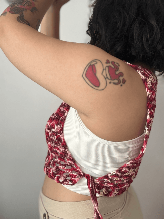 Top "Feuille d'automne" - Pièce unique - Taille unique