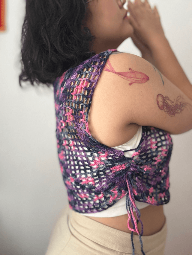 Top "Nuit étoilée" - Pièce unique - Taille unique