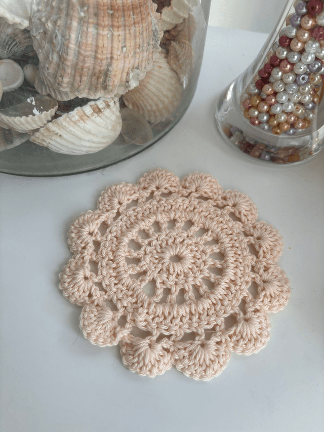 Lot de 4 dessous de verre en crochet