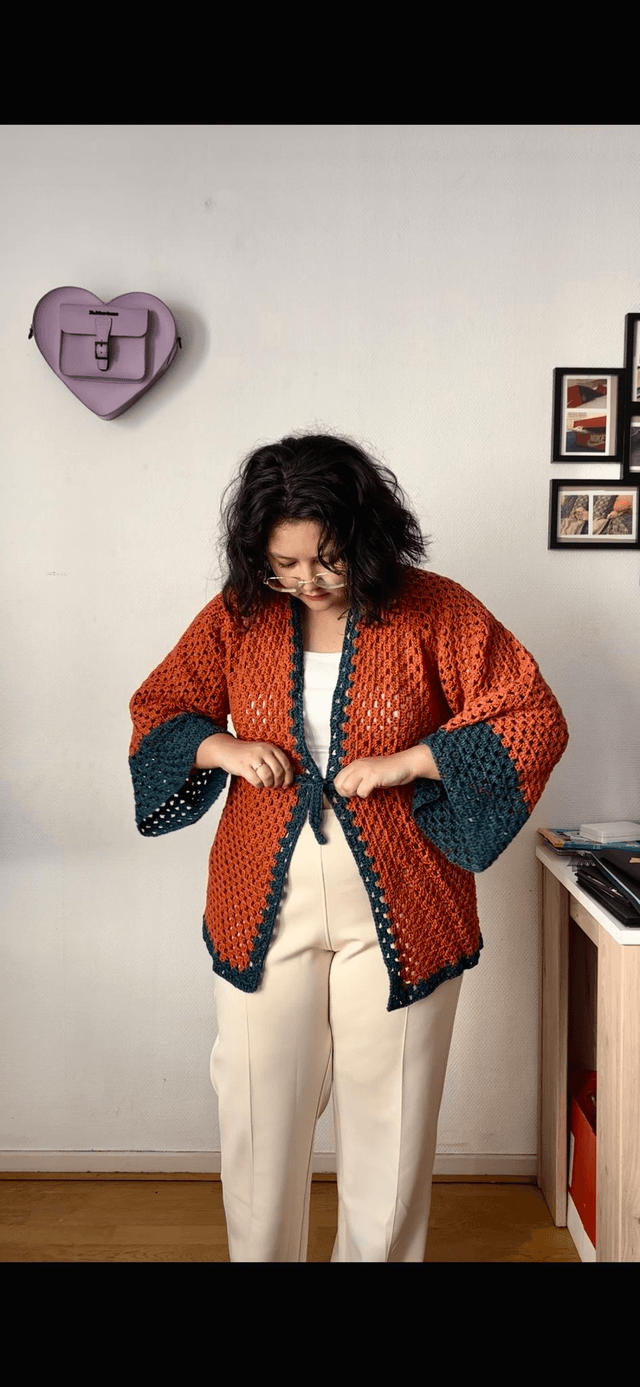 Kimono "Inspiration Citrouille" - Pièce Unique - Taille unique
