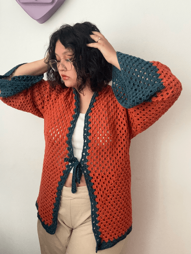 Kimono "Inspiration Citrouille" - Pièce Unique - Taille unique