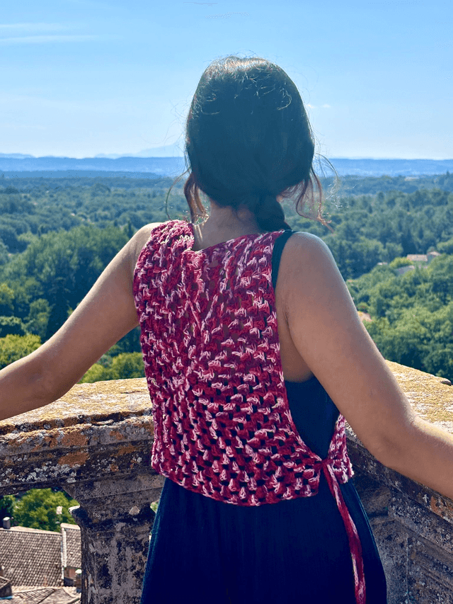 Top &quot;Feuille d&#039;automne&quot; - Pièce unique - Taille unique